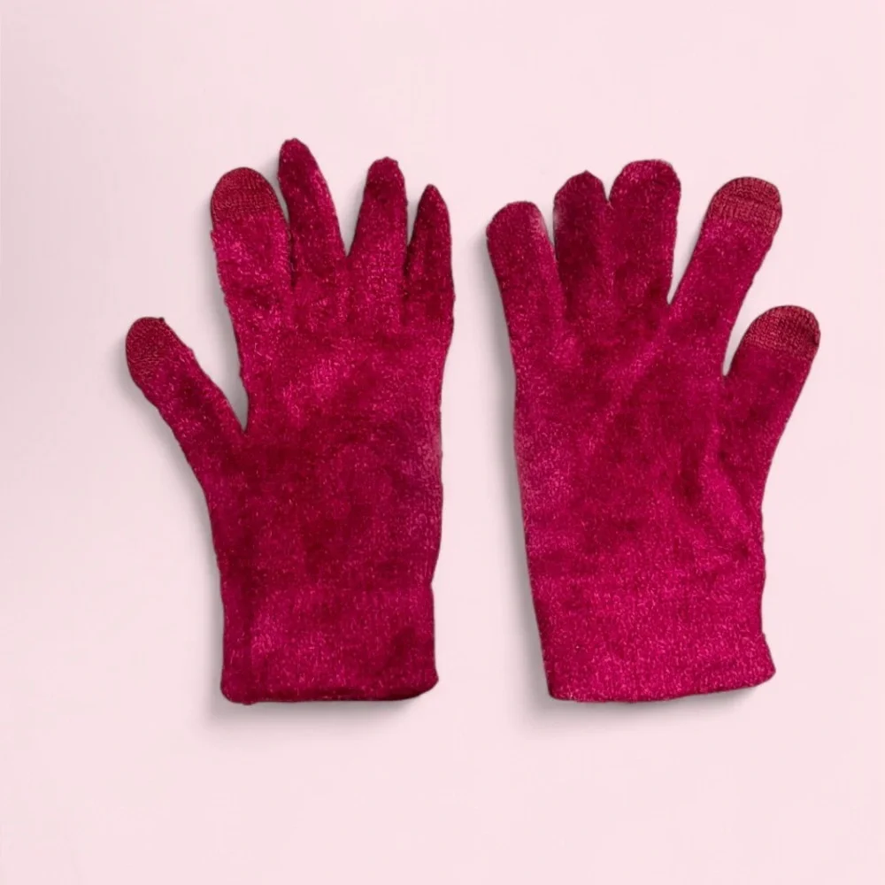 Cejon Tech-Friendly Silver-Knit Fabric Gloves